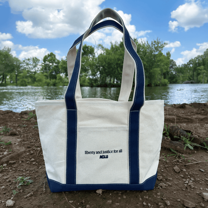 Liberty and Justice Large Boat Tote