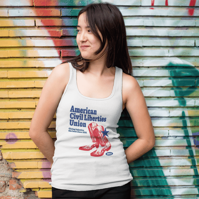 Cowboy Boot Tank - White
