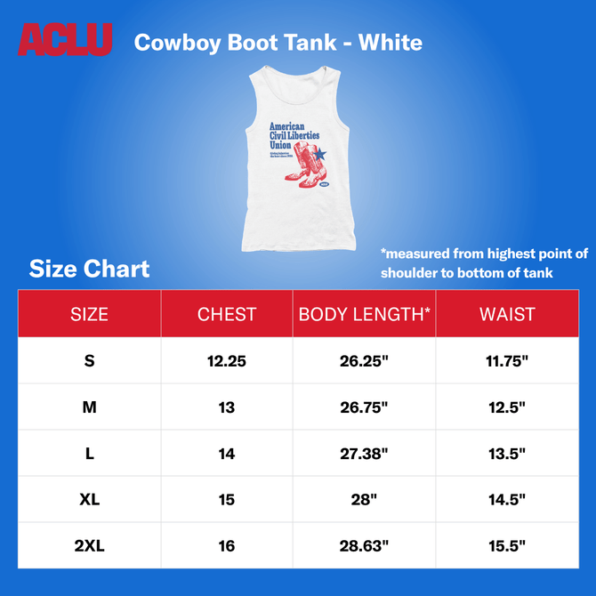 Cowboy Boot Tank - White