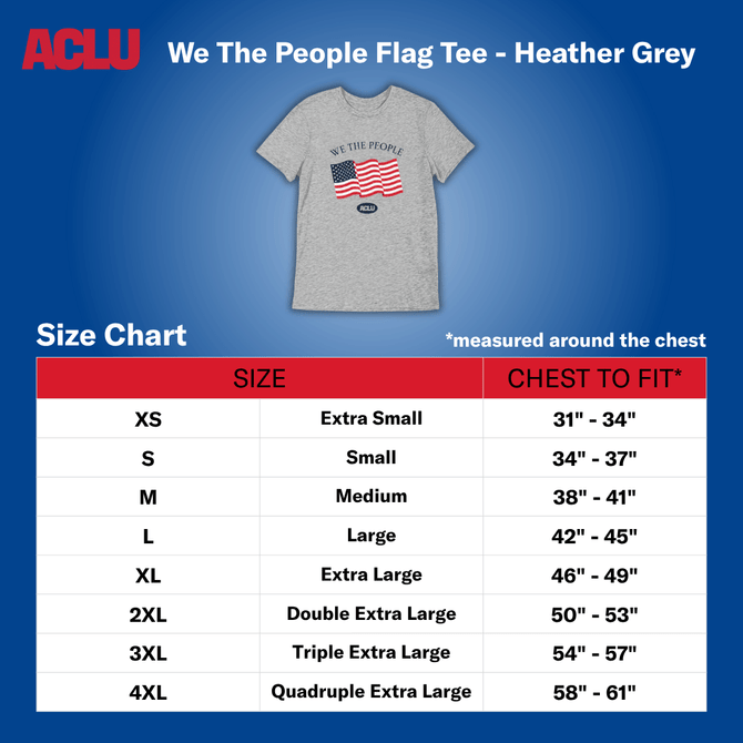 We The People Flag Tee - Heather Grey
