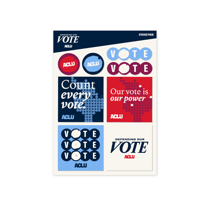 Defending Our Vote Sticker Sheet