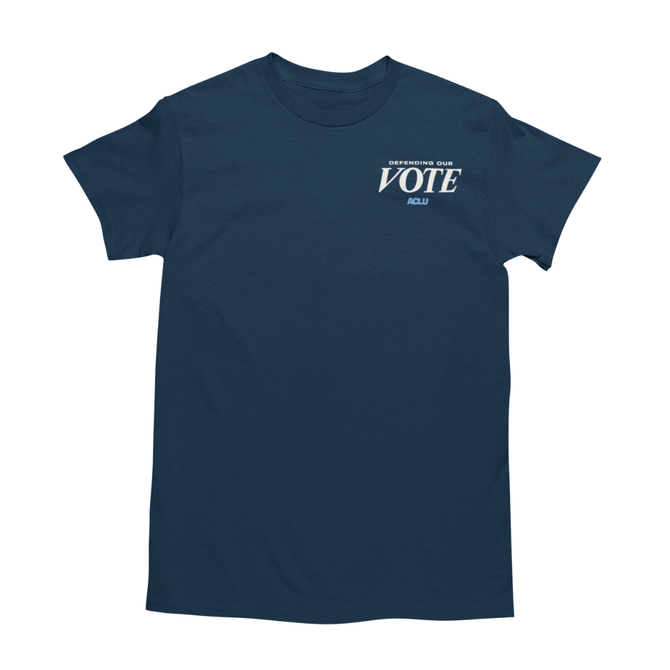 Defending Our Vote Tee - Navy