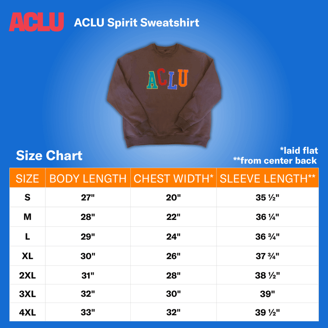 ACLU Spirit Sweatshirt