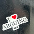 I Heart Arguing Sticker