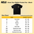 Know Your Rights Protest Tee - Black