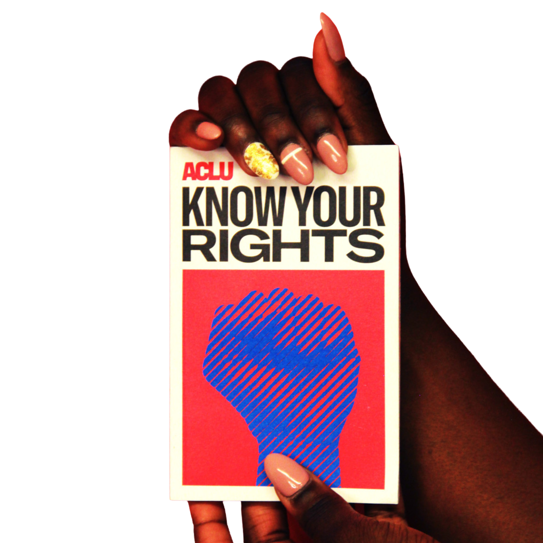 red, white, blue and black handbook