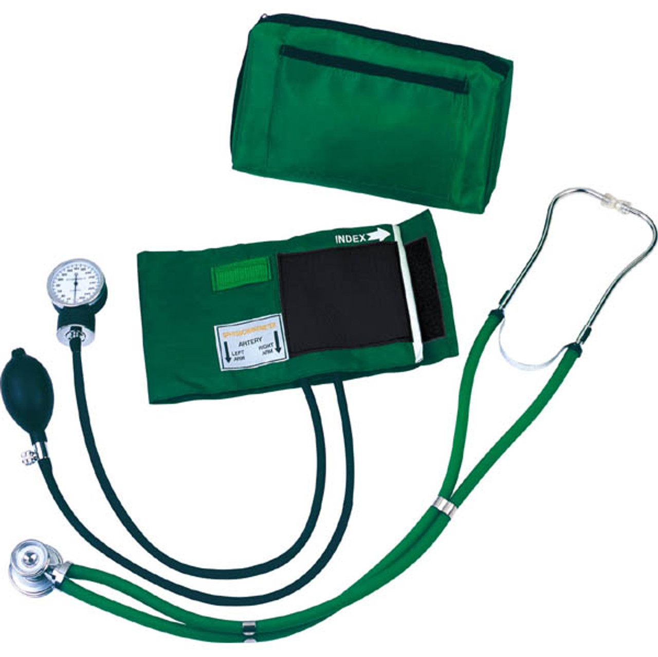 LANE Aneroid Sphygmomanometer with Sprague Rappaport Stethoscope Kit in  Large Carrying case Comes with Pocket Organizer containing Name tag Kelly  Forceps, Lister Scissors and high Intensity penlight. Comes in 5 colors