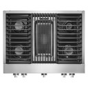 Jennair® 36" NOIR™ Gas Professional-Style Rangetop with Gas Grill JGCP636HM