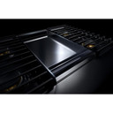 Jennair® 36" NOIR™ Dual-Fuel Professional-Style Range with Chrome-Infused Griddle JDRP536HM