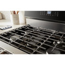 Whirlpool® 30-inch Smart Gas Range with Air Cooking Technology, Steam/Self Cleaning, Rapid Preheat 5.3 CuFt Capacity WFGS7530RW