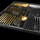 Jennair® Pocket Handle 24" Built-In Dishwasher with Precise Fit 3rd Rack for Cutlery with Plasma Coating, 39 dBA JDTS3924SP