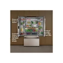 Kitchenaid® 24 cu. ft. 36-Inch Width Counter-Depth French Door Refrigerator with Interior Dispense KRFC236SPS