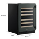 Kitchenaid® 24" Undercounter Wine Cellar with Full-Extension Wood-Front Racks KUWL524SJP