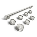 Stainless Steel Handle and Knob Hardware Accessory Kit for KitchenAid® 36" Commercial-Style Induction Range W11774740