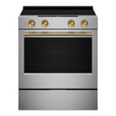 Brass Handle and Knob Hardware Accessory Kit for KitchenAid® Slide-In Convection Electric Range W11773972