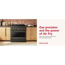 KitchenAid® 36-Inch 6 Burner Commercial-Style Gas Range with No Preheat Air Fry Mode KFGS936SBE