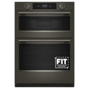 Kitchenaid® 30-inch Smart Electric Combo Wall Oven with Intelligent Cooking Camera - Black Ore KOEC930SBE
