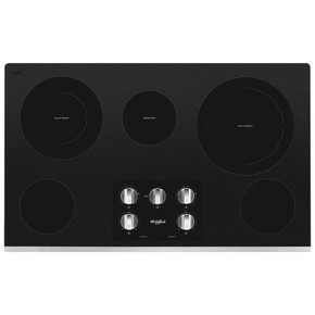 Whirlpool® 36-inch Electric Ceramic Glass Cooktop with Two Dual Radiant Elements WCE77US6HS