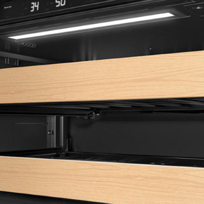 Kitchenaid® 24" Beverage Center with Glass Door and Wood-Front Racks KUBL524SBE
