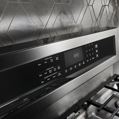 Kitchenaid® 30-Inch 5 Burner Dual Fuel Double Oven Convection Range KFDD500ESS