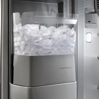 Kitchenaid® 20.8 Cu. Ft. 36" Built-In Side-by-Side Refrigerator features Exterior Water and Ice Dispenser with Measured Fill KBSD736SPS