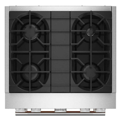 Kitchenaid® 30-Inch 4 Burner Commercial-Style Dual Fuel Range with No Preheat Air Fry Mode KFDS930SAG