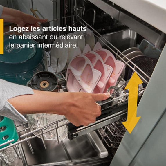 Whirlpool® 24” Stainless Steel Dishwasher with AI Intelligent Wash - 47 dBA WDTA50SAKZ
