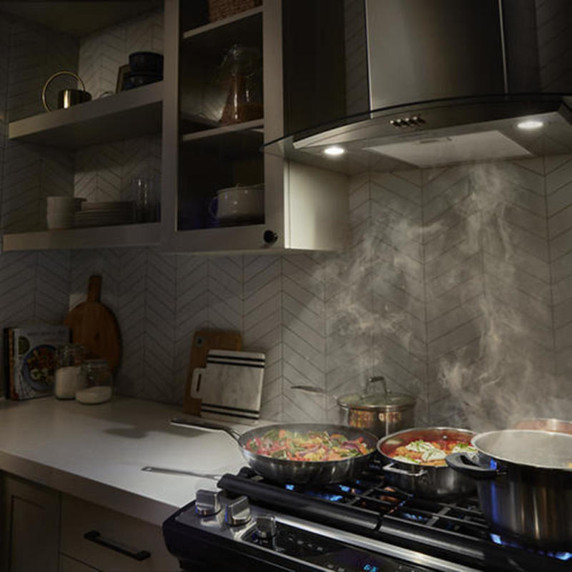 Whirlpool® 30" Curved Glass Wall Mount Range Hood WVW51UC0LS