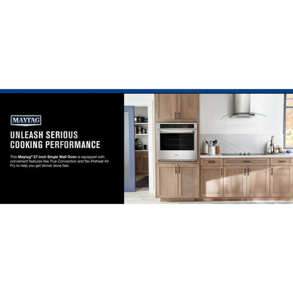 Maytag® 27-inch Single Wall Oven with Air Fry and Basket - 4.3 cu. ft. MOES6027LZ