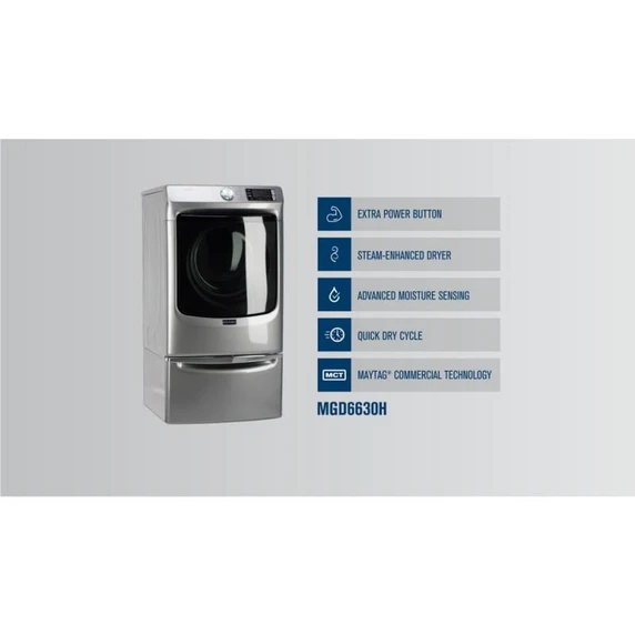 Maytag® Front Load Gas Dryer with Extra Power and Quick Dry Cycle - 7.3 cu. ft. MGD6630HC