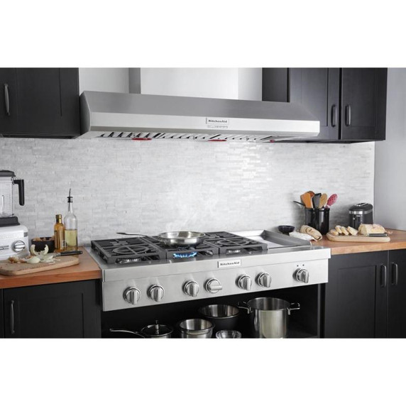Kitchenaid® 48'' 585 or 1170 CFM Motor Class Commercial-Style Wall-Mount Canopy Range Hood KVWC958KSS