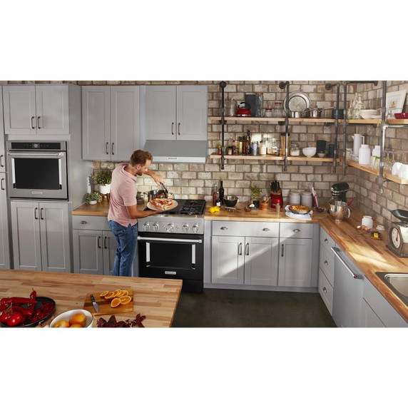Kitchenaid® 30" 585 CFM Motor Class Commercial-Style Under-Cabinet Range Hood System KVUC600KSS