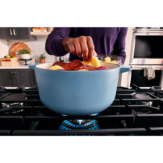 Kitchenaid® 36" Gas-on-Glass Cooktop KCGG536PBL