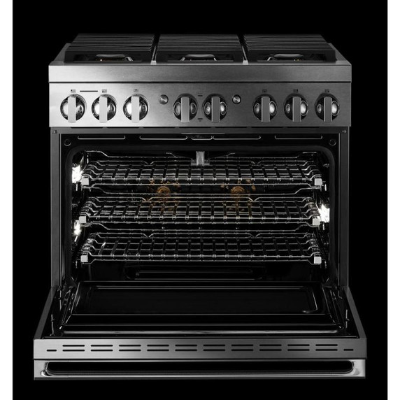 Jennair® 36" NOIR™ Dual-Fuel Professional-Style Range JDRP436HM