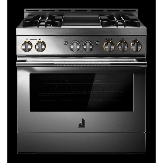 Jennair® 36" RISE™ Gas Professional-Style Range with Chrome-Infused Griddle JGRP536HL