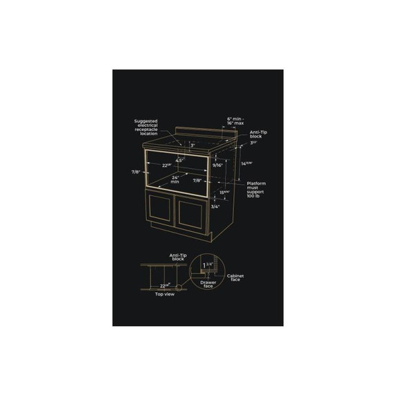 Jennair® RISE™ 24” Under Counter Microwave Oven with Drawer Design JMDFS24JL
