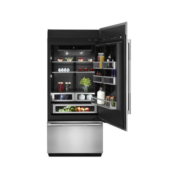Jenn-Air® 36” Fully Integrated Built-In Bottom-Freezer Refrigerator (Right-Hand Door Swing) JB36NXFXRE