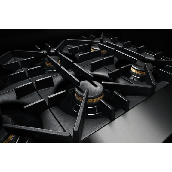Jennair® RISE™ 48" Dual-Fuel Professional Range with Chrome-Infused Griddle and Gas Grill JDRP748HL