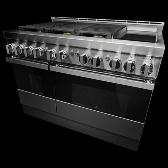 Jennair® 48" NOIR™ Gas Professional-Style Range with Chrome-Infused Griddle JGRP548HM