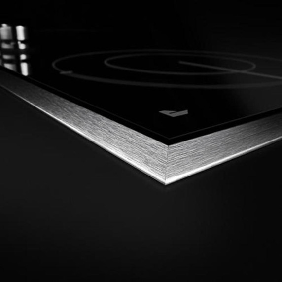 Jennair® 30"  Lustre Stainless Radiant Glass Cooktop with Halo-Effect Knobs JEC3430HS