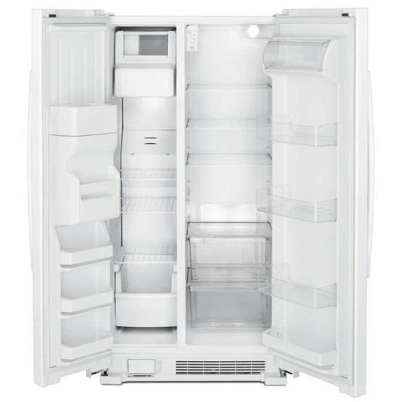 Amana® 33-inch Side-by-Side Refrigerator with Dual Pad External Ice and Water Dispenser ASI2175GRW