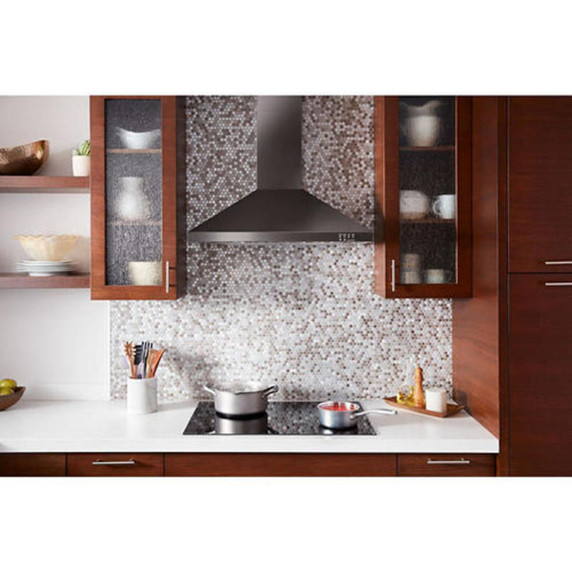 Whirlpool® 30" Contemporary Black Stainless Wall Mount Range Hood WVW53UC0HV