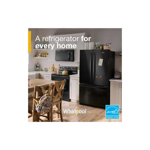 Whirlpool® 36-Inch Wide Counter-Depth French Door Bottom Mount Refrigerator - 20 cu. ft. WRFC2036RB