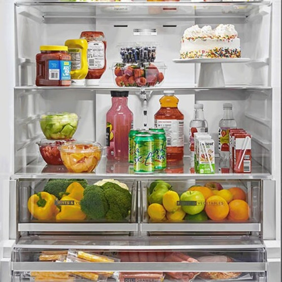 Whirlpool® 36-Inch French Door Refrigerator with In-Door Water and Ice Maker - 30 cu. ft. WRFF3536SV