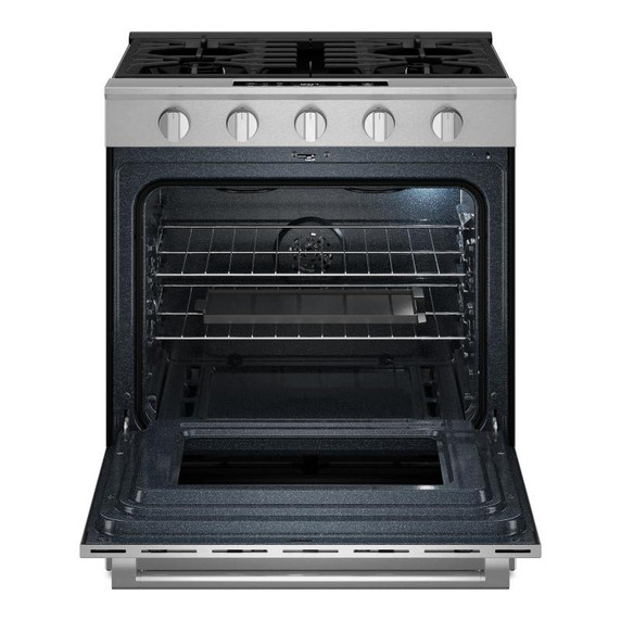 Maytag® 30-Inch Wide Slide-In Gas Range with Grill Mode and No Preheat Air Fry - 5.0 Cu. Ft. MSGS7030SZ