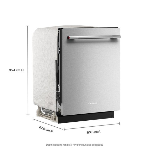 Kitchenaid® 360° Max Jets™ Third Rack Dishwasher with ProDry™ System, 44 dBA KDTS424SPS