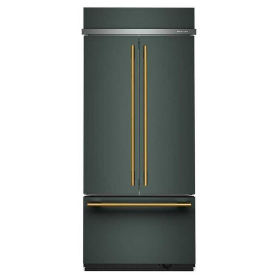 Kitchenaid® 20.8 Cu. Ft. 36" Built-In French Door Bottom Mount Refrigerator with Platinum Interior KBFN536SJP