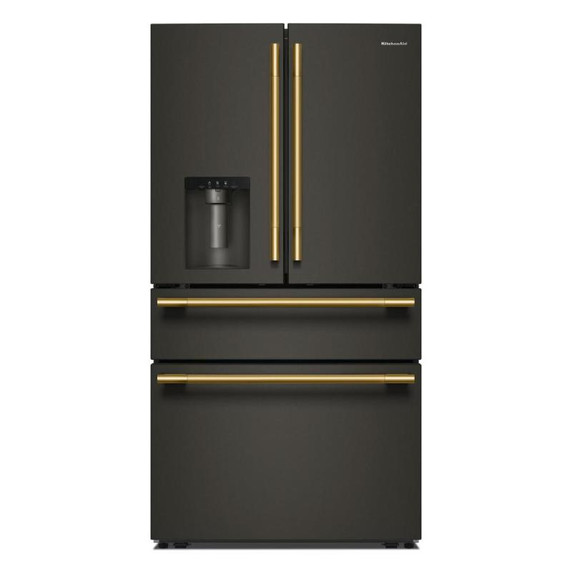 Kitchenaid® 29 cu. ft. French Door Refrigerator with Exterior Water and Ice and FreshChill™ Full-Width Refrigerated Drawer KRMF436SBE