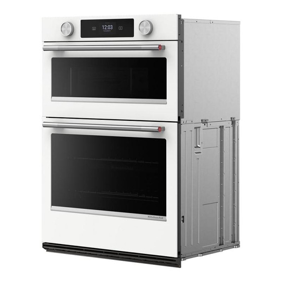 Kitchenaid® 30-inch Smart Electric Combo Wall Oven with Assisted Cooking Modes - White KOEC730SWH