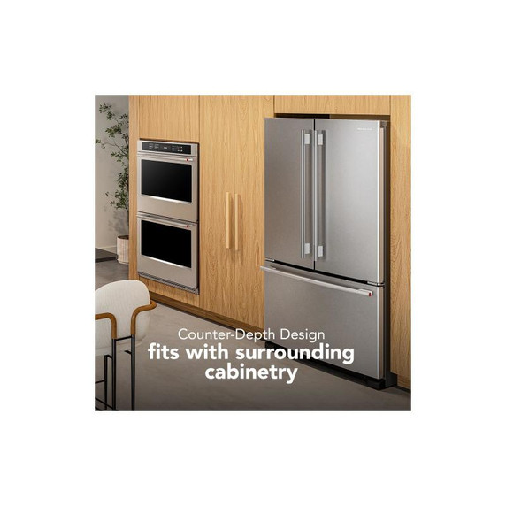 Kitchenaid® 20 Cu. Ft. 36-Inch Counter-Depth French Door Refrigerator with Internal Water Dispenser KRFC136SPS